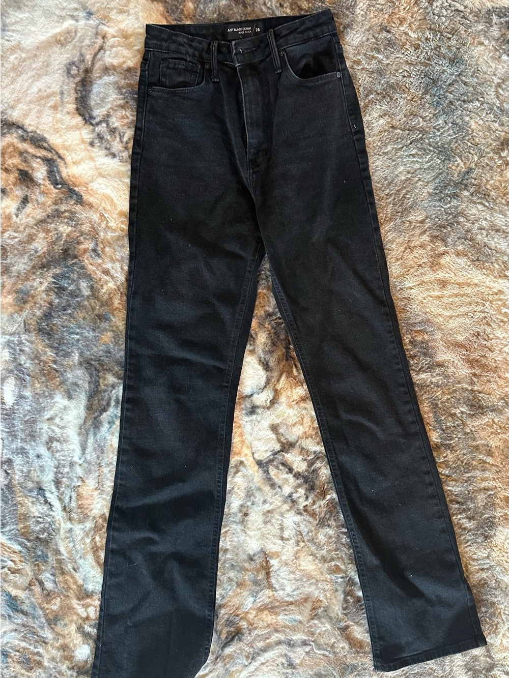 Just Black High Rise Bootcut Black Denim Jeans | Size 26